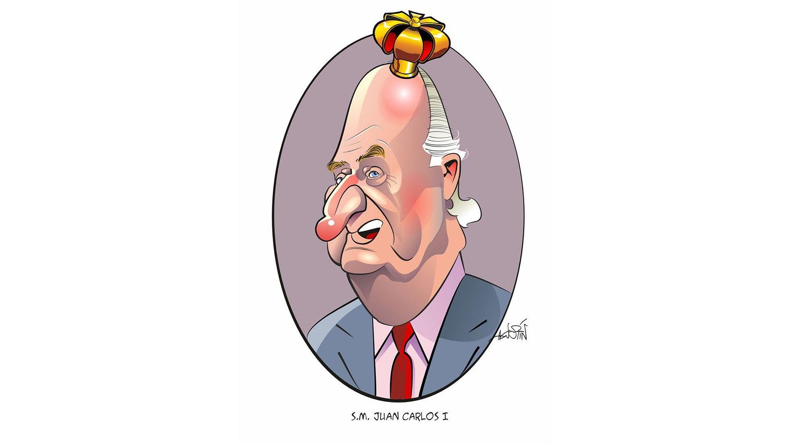 Caricatura de Juan Carlos I.