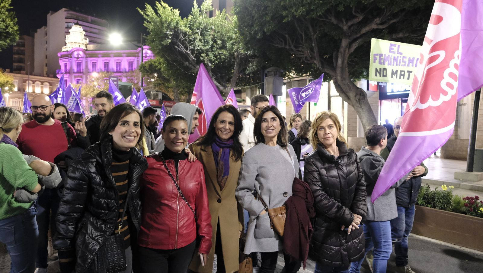 Imágenes de las manifestaciones por el Día de la Mujer en Almería