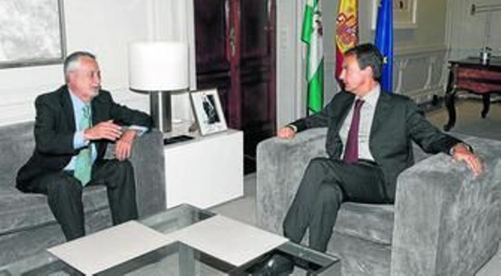 José Antonio Griñán y José Luis Rodríguez Zapatero, ayer durante su encuentro en La Moncloa.