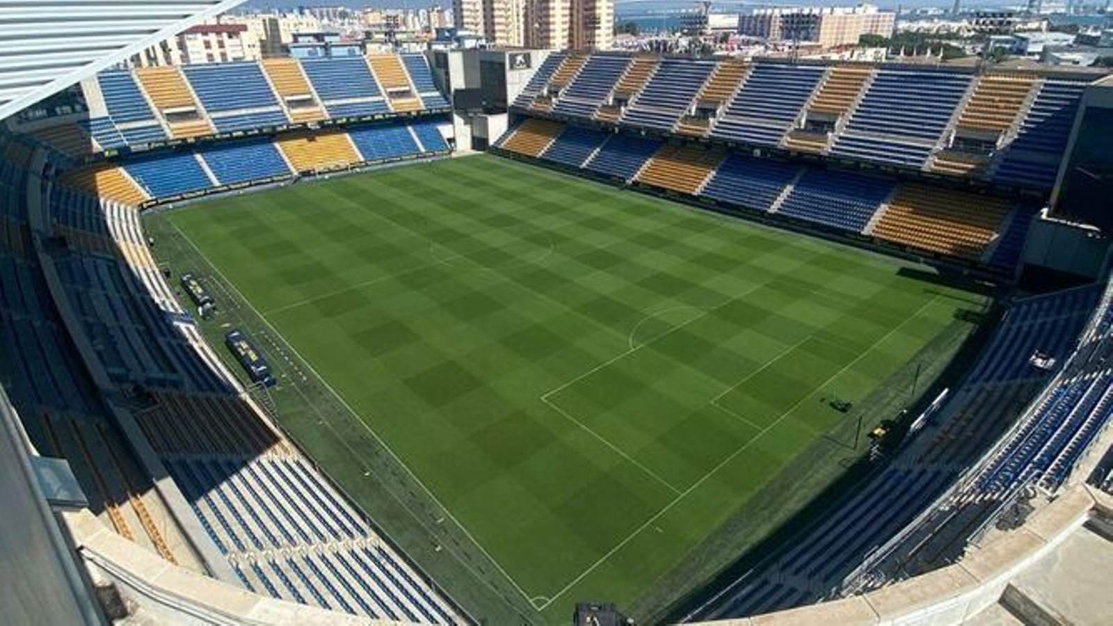 Panorámica del estadio Nuevo Mirandilla, ubicado en el barrio de La Laguna.