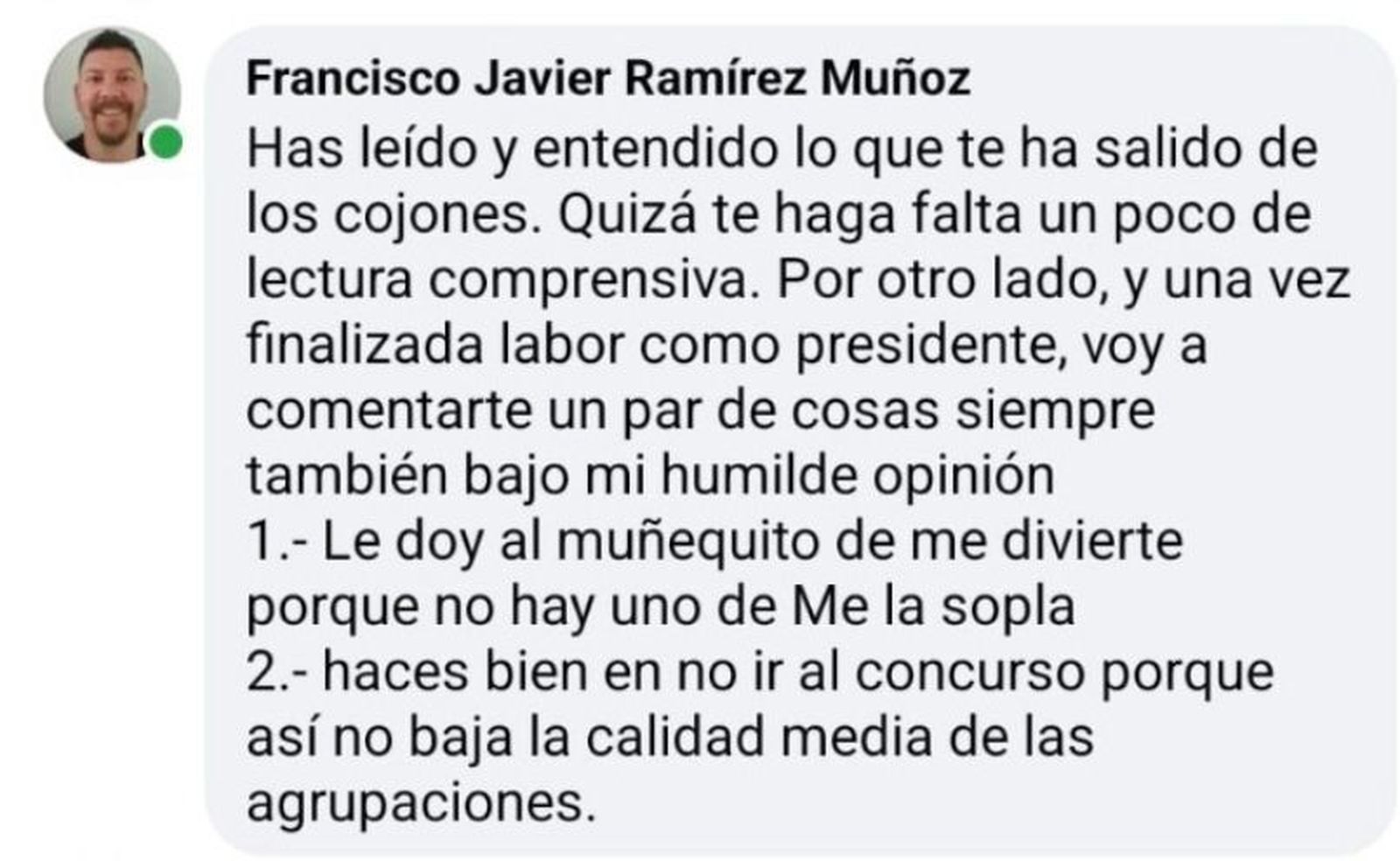 El Chato a Ramón Peñalver