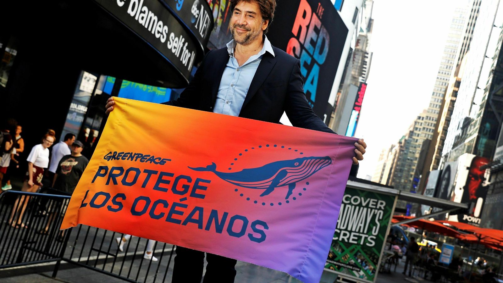 Bardem protesta en el corazón de Nueva York. Bardem protesta en el corazón de Nueva York.
