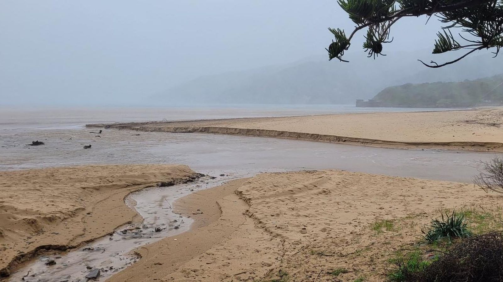 La playa de Getares, en Algeciras, tras la borrasca Kristin.