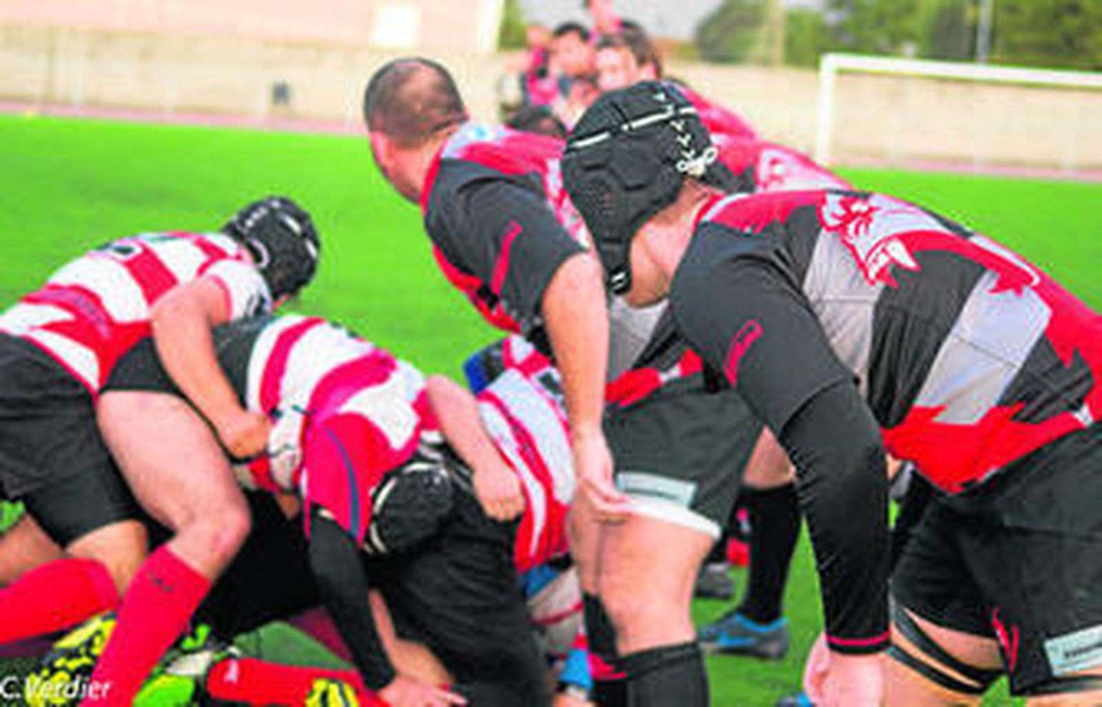Lance del partido del Instituto Británico de Huelva Rugby Unión.