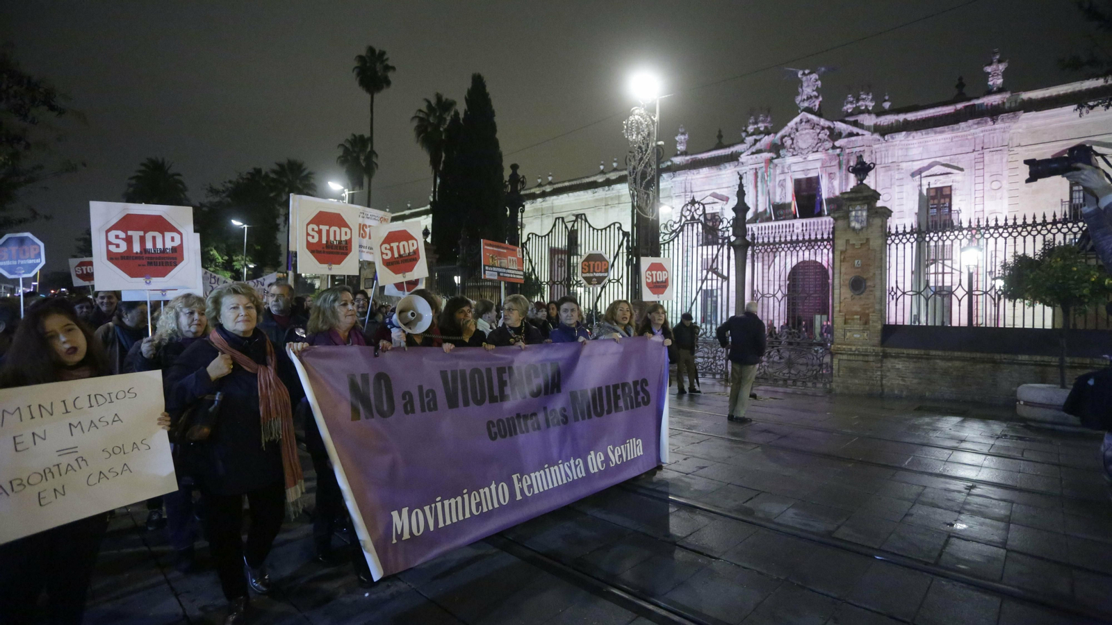 Manifestación feminista contra la violencia de género.