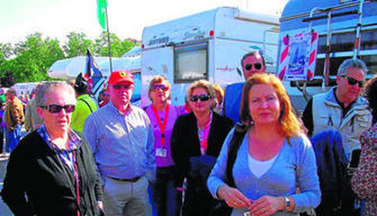 Autocaravanistas de Almería en Talavera de la Reina el año pasado.