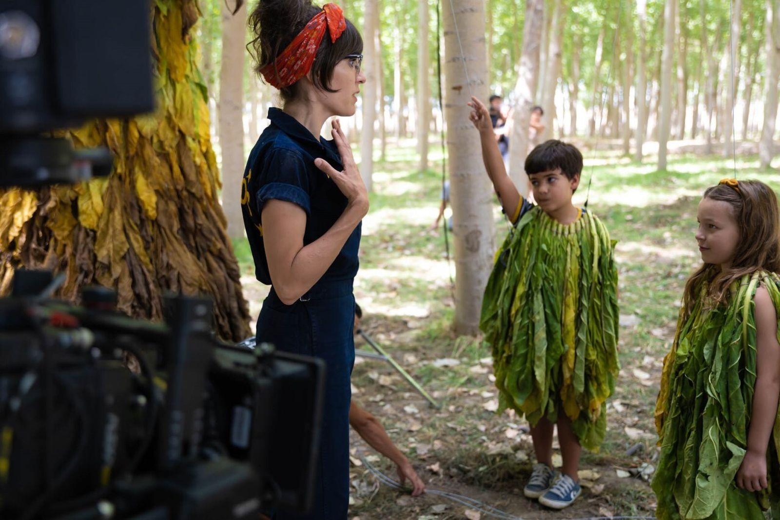 Un momento del rodaje de 'Secaderos'