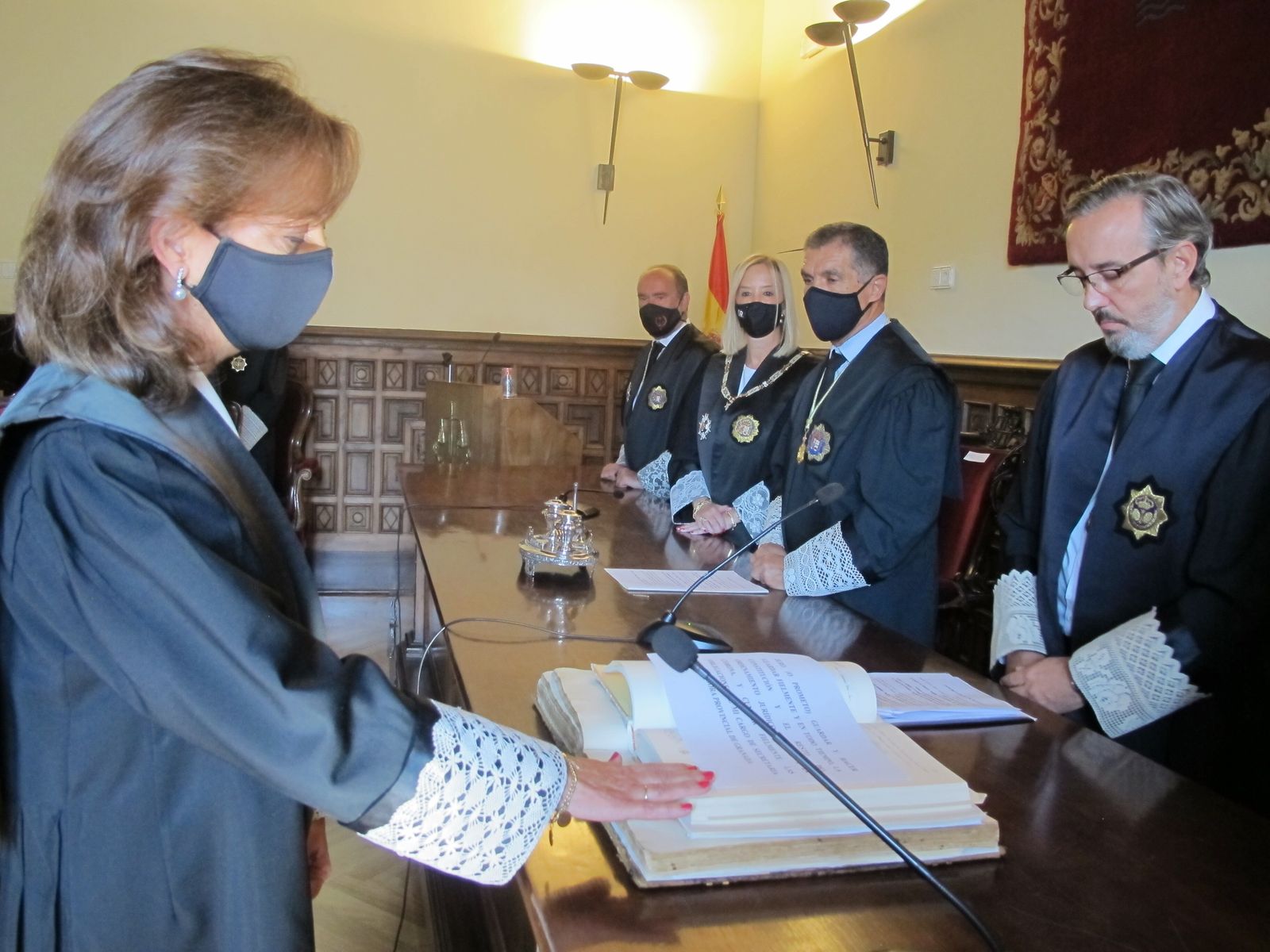 Carlota Gómez Blanco, en el momento de tomar posesión de su nuevo cargo