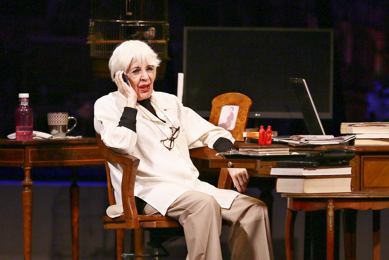 Concha Velasco, este martes, en el Teatro Cervantes, durante la representación de ‘La habitación de María’.