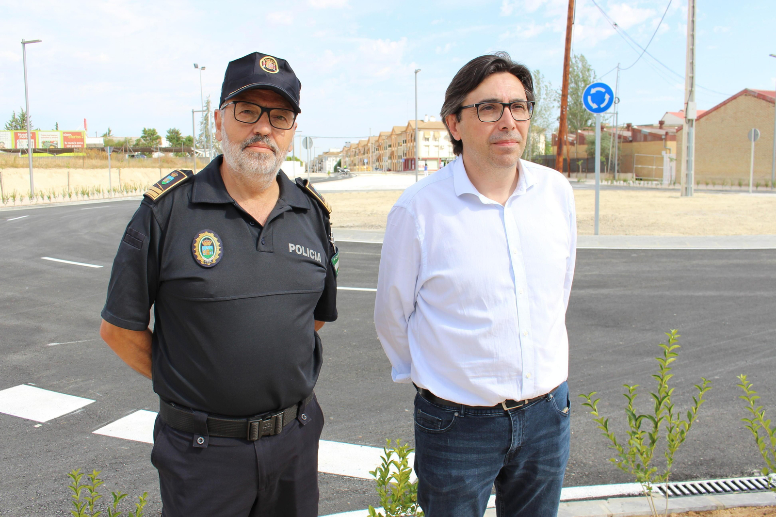 El jefe de la Policía Local, José Carmona, y el edil Francisco García.