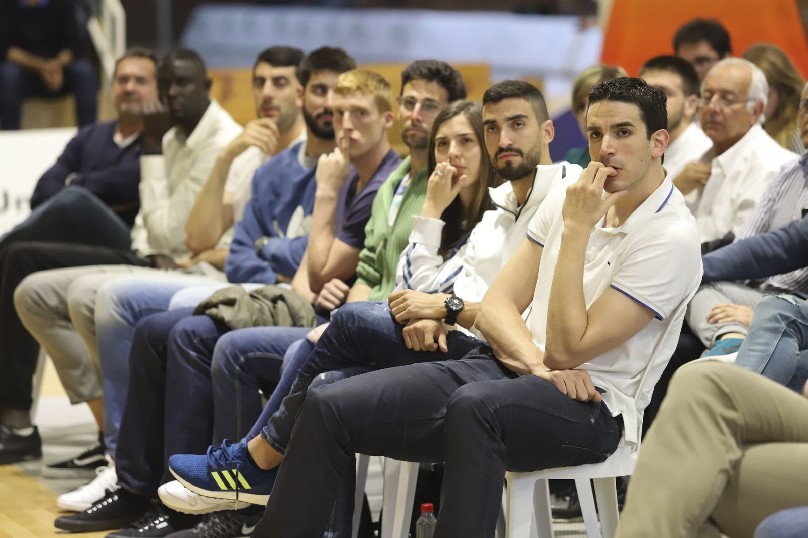 Carlos Suárez, durante la conferencia de Toni Nadal.