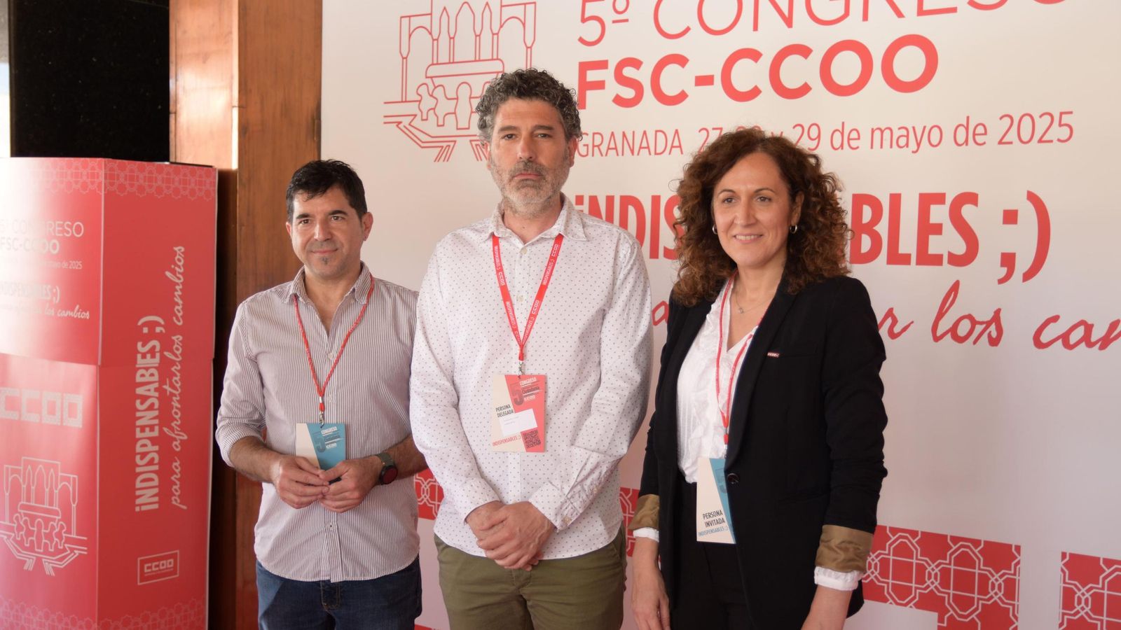 Nuria López, Luciano Palazzo y Daniel Mesa durante la inauguración Nuria López, Luciano Palazzo y Daniel Mesa durante la inauguración