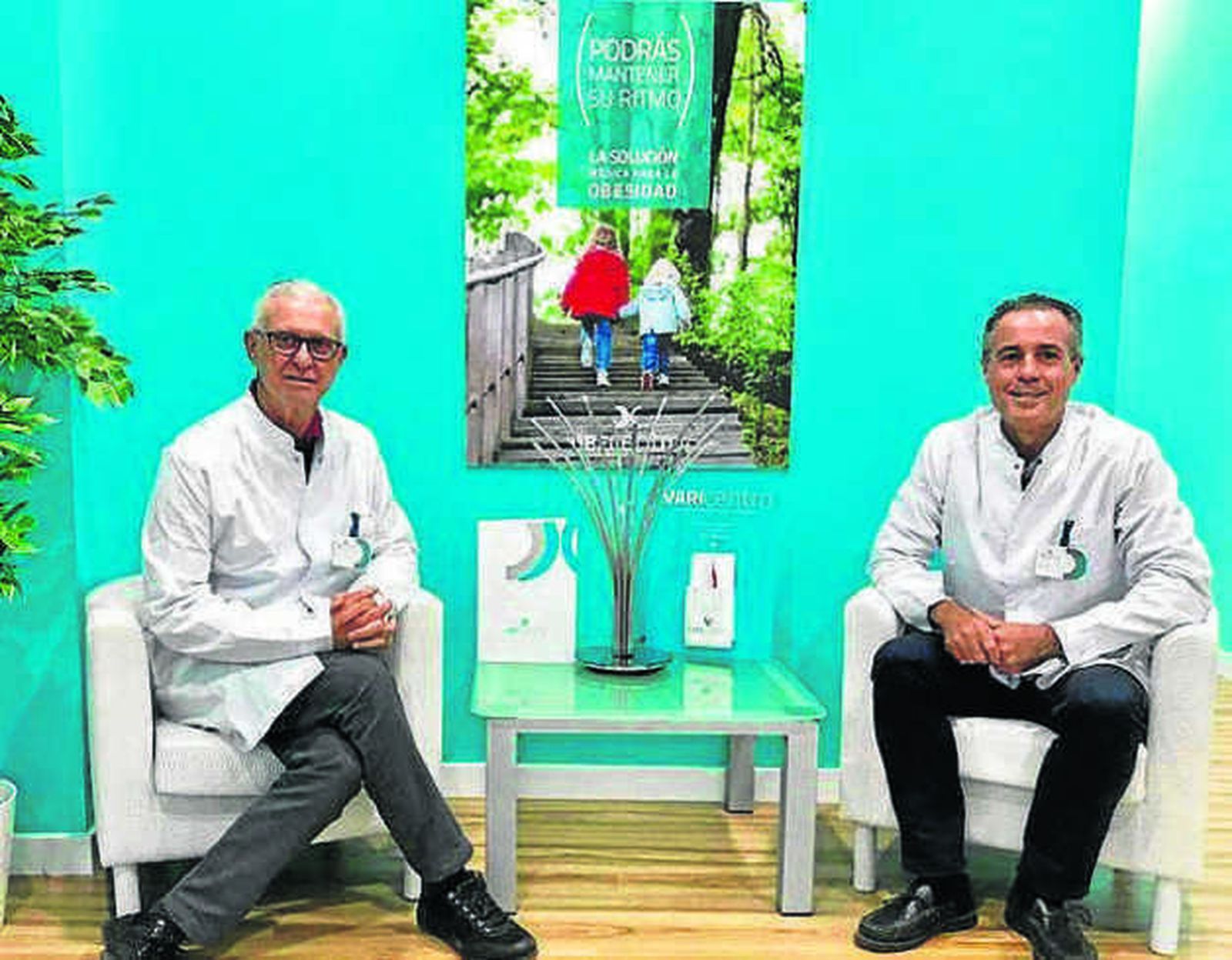 El doctor Ignacio Cañizares junto al doctor Pérez Jiménez