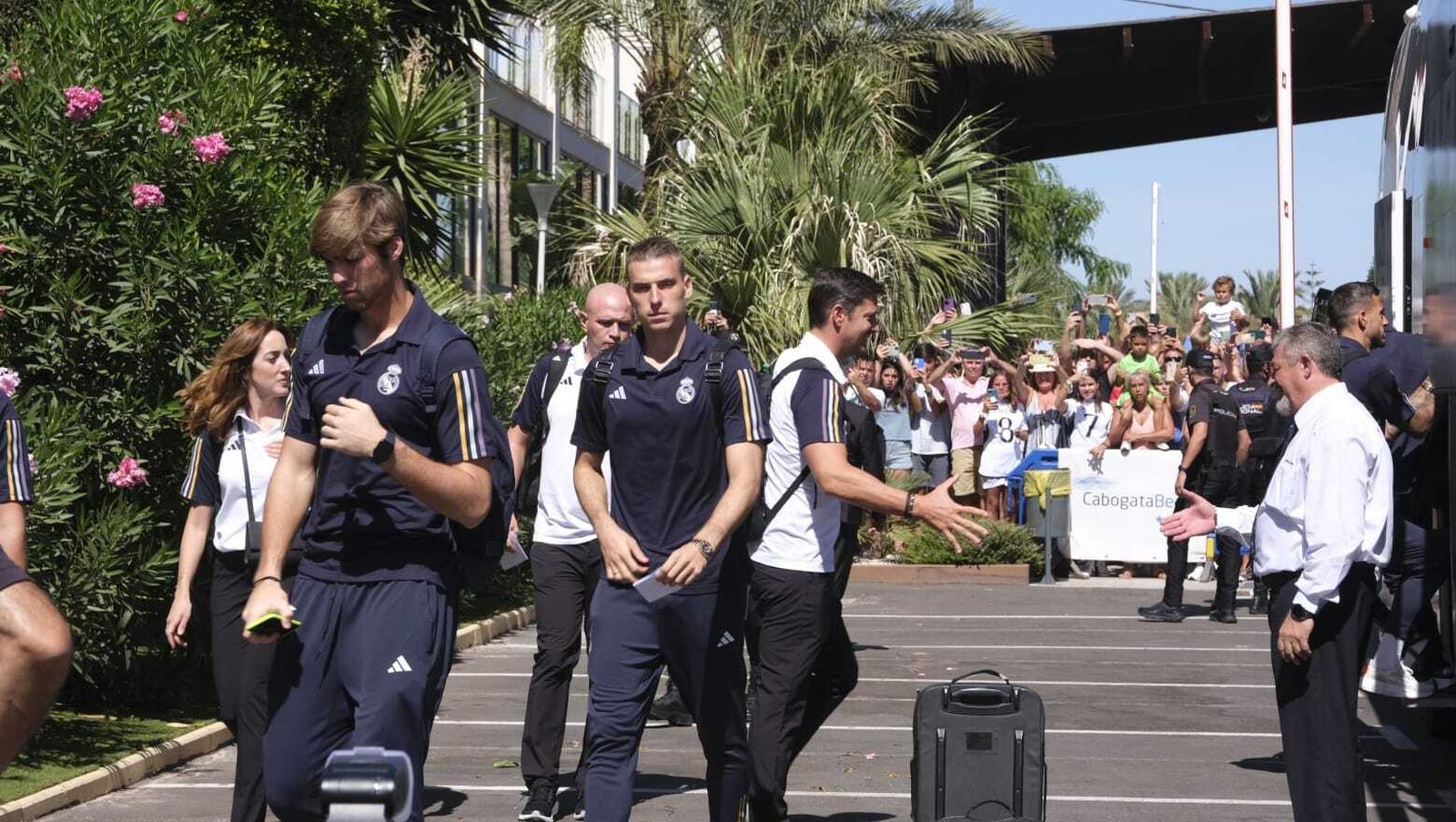 La llegada del Real Madrid a Almería en imágenes