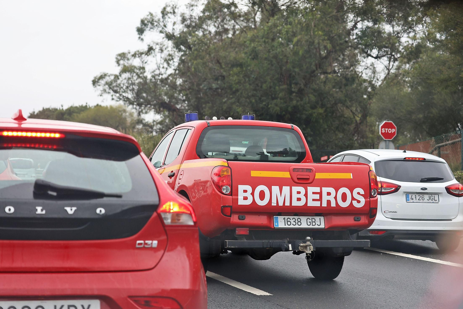 Imágenes del accidente en la autovía de Punta Umbría a Huelva