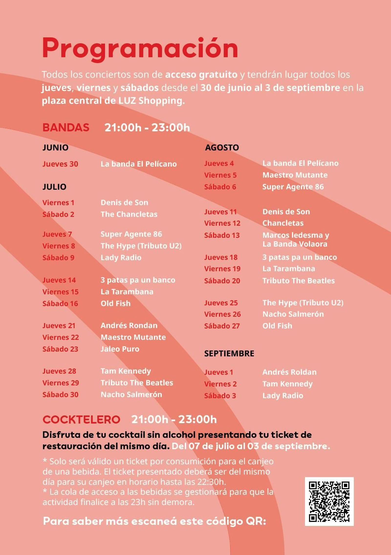 Programación del Festival LUZ Shopping.