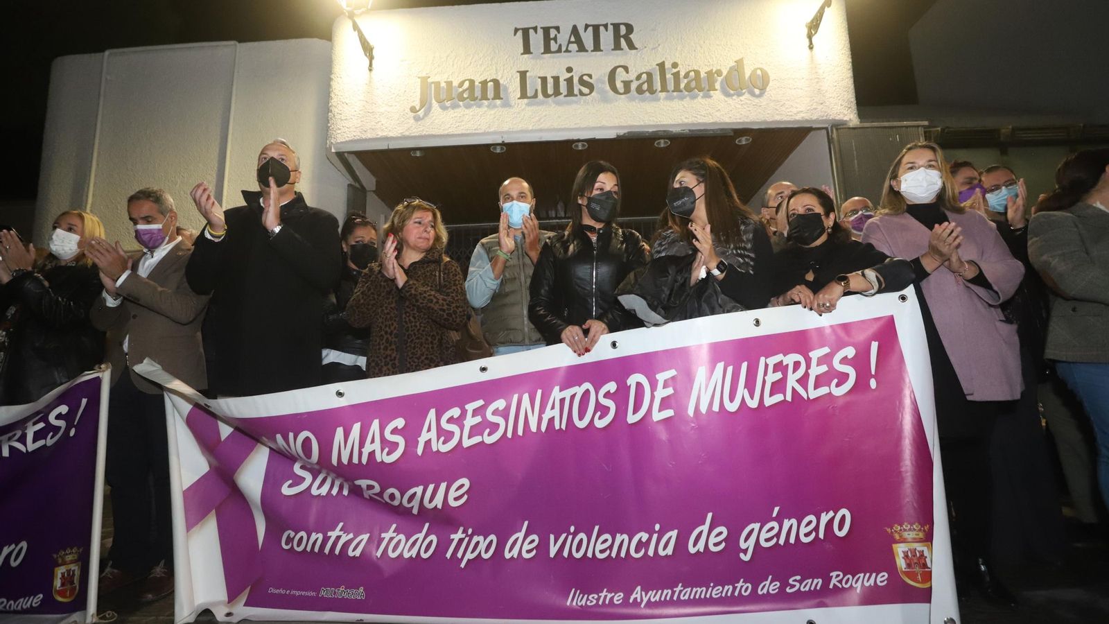 Pancarta contra la violencia machista.