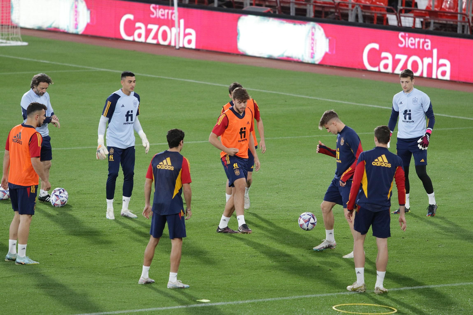 Entrenamiento de la Selección Sub-21 de España, en Almería