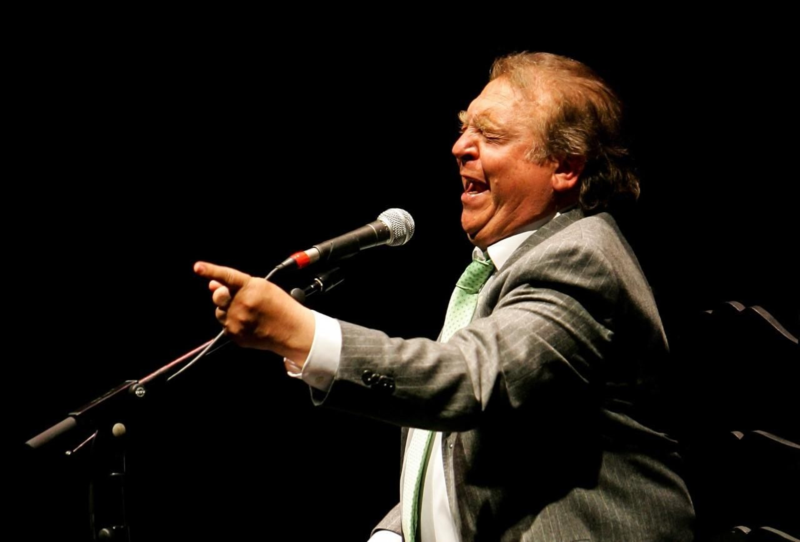 El Lebrijano en uno de sus últimos conciertos en Sevilla.