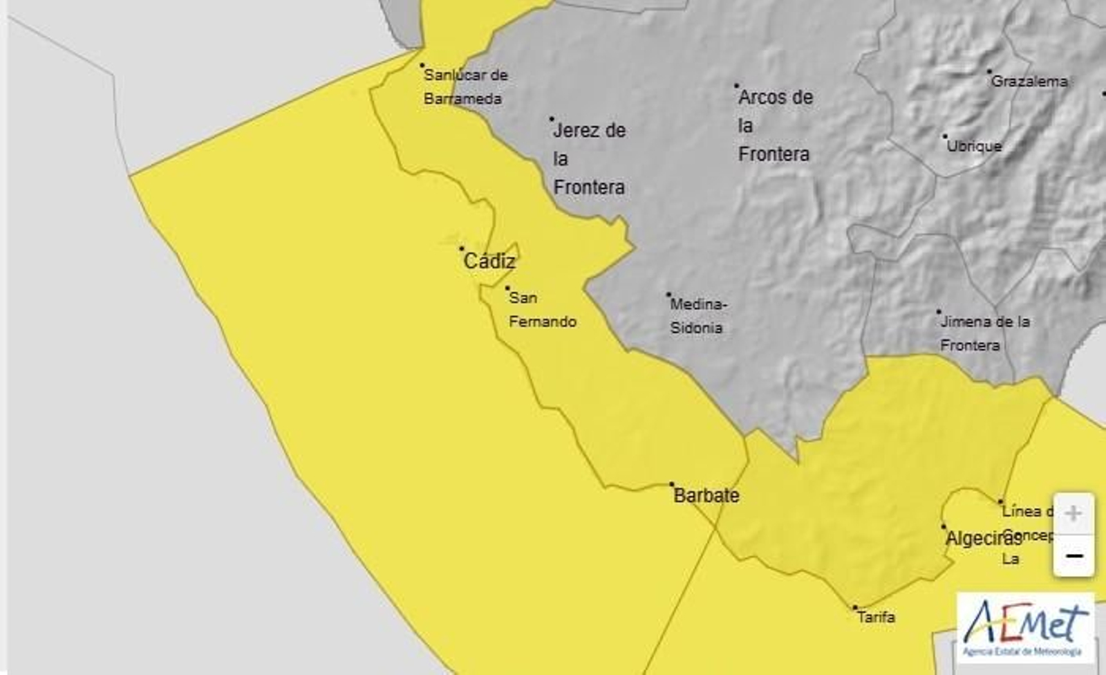 La Aemet ha activado el aviso amarillo en el litoral y la costa por fuerte viento de Levante