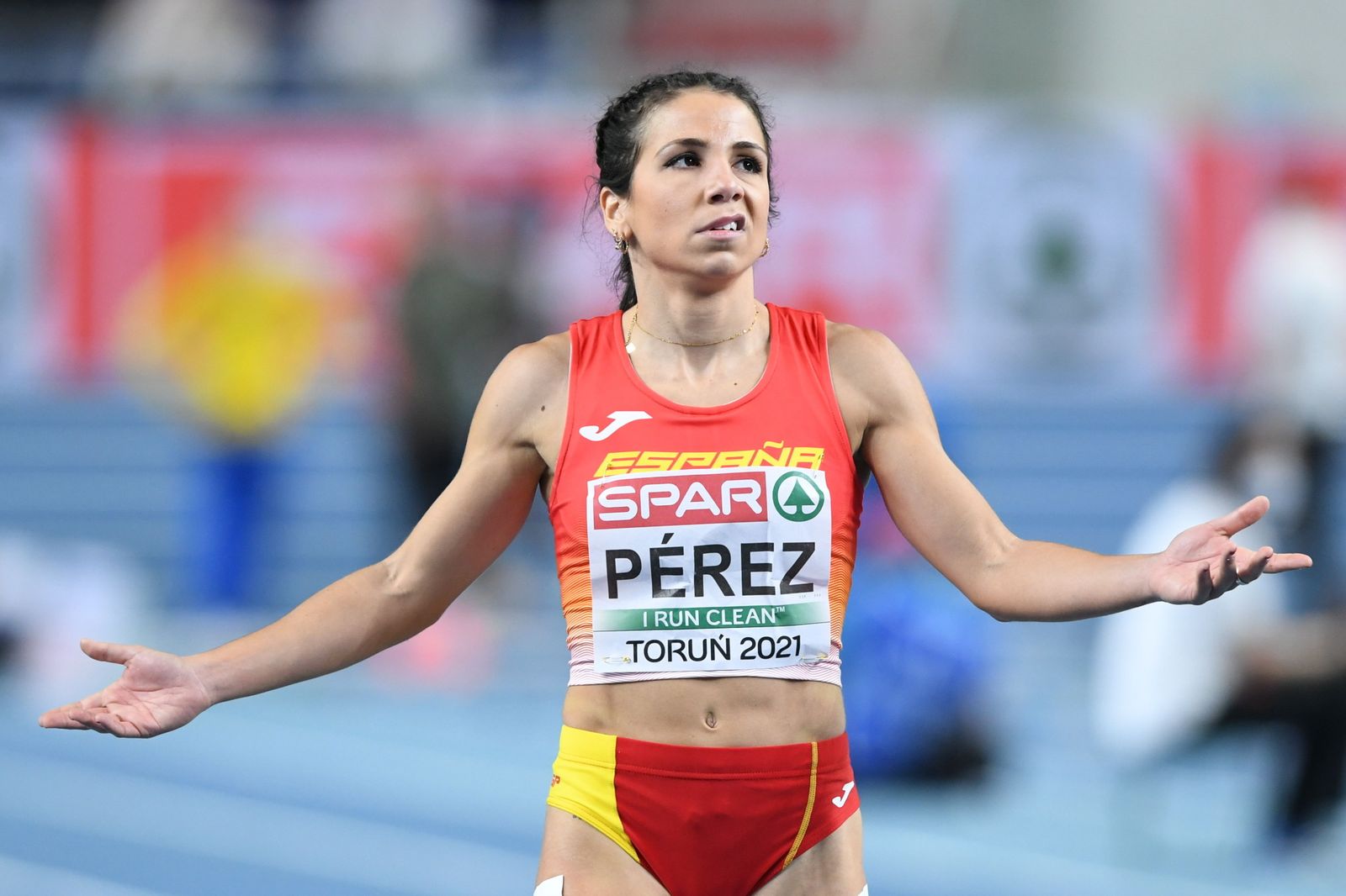 Maribel Pérez, durante el Campeonato de Europa.