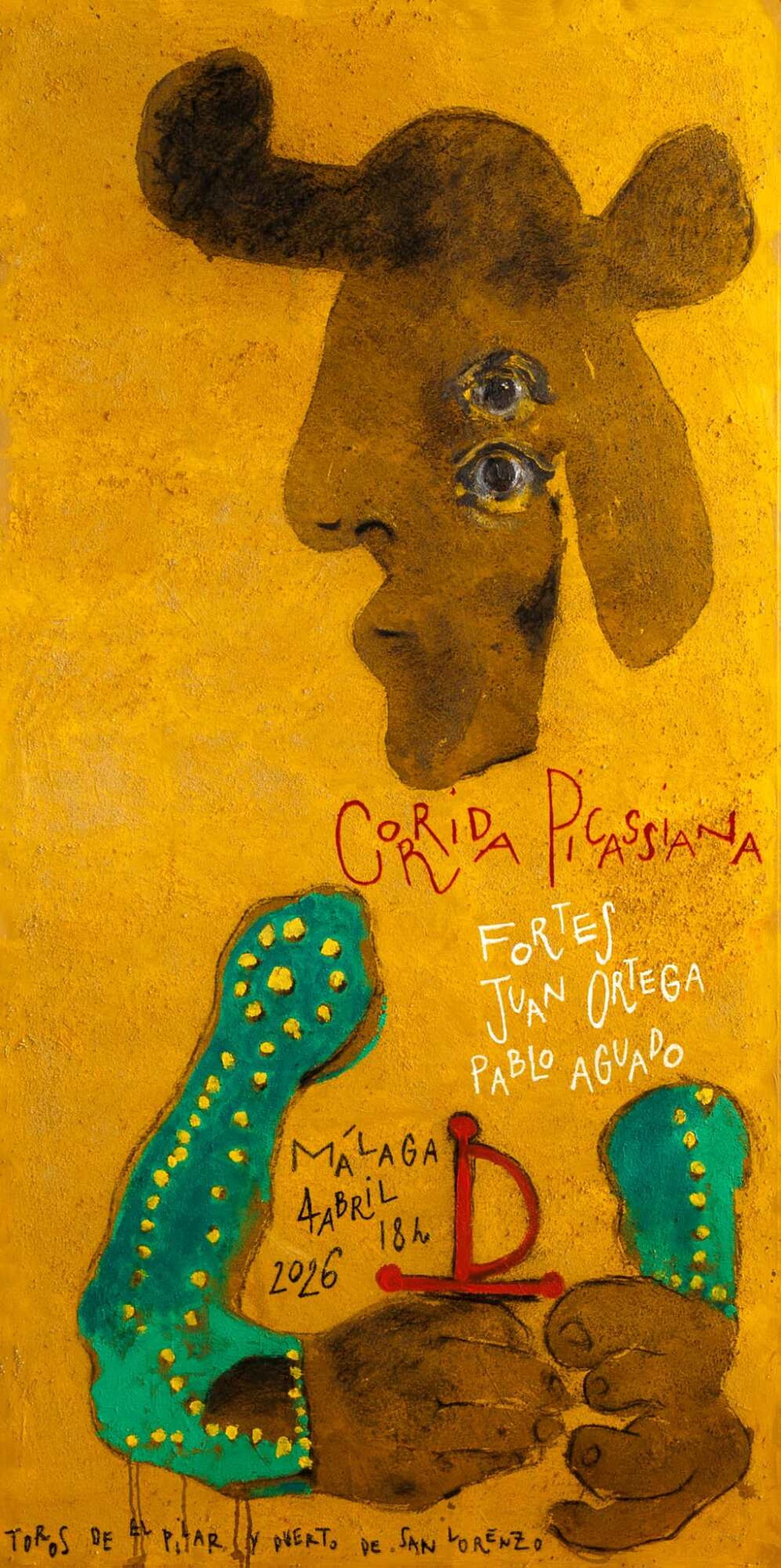 Cartel de la corrida Picassiana de Málaga, pintado por Jacob Vilató.