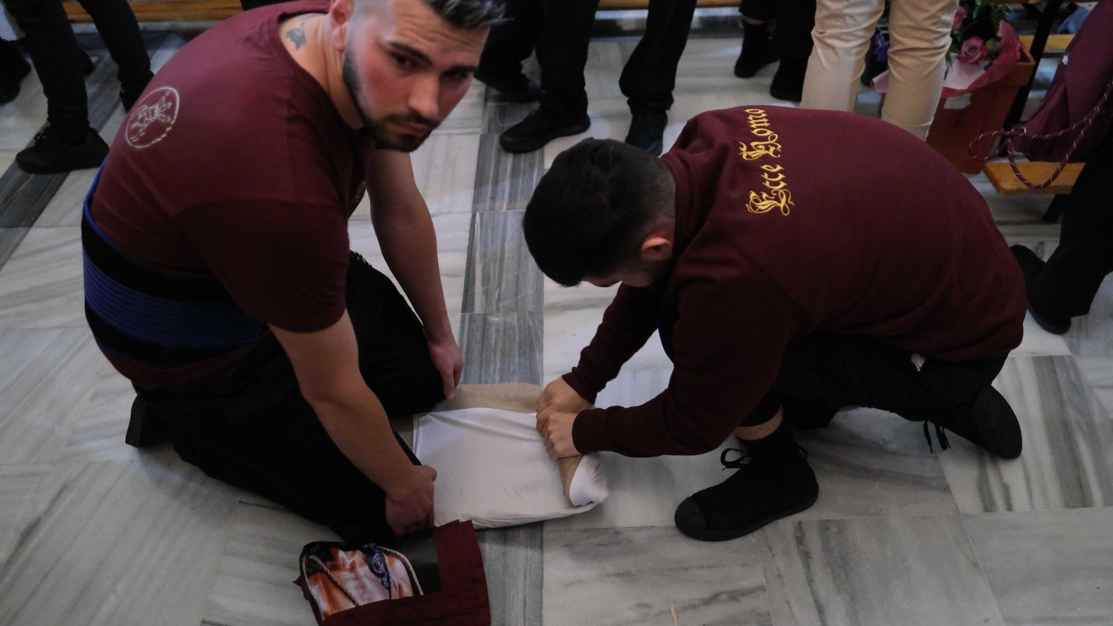 El Ecce-Homo tenía prevista su primera salida en un paso de costaleros.