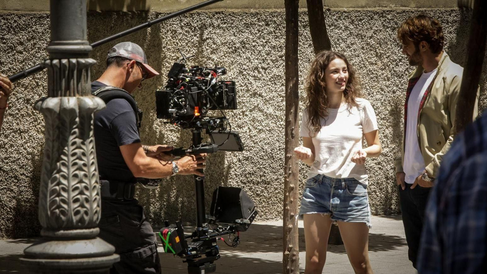 Un momento del rodaje de 'Pídeme lo que quieras' en Jerez
