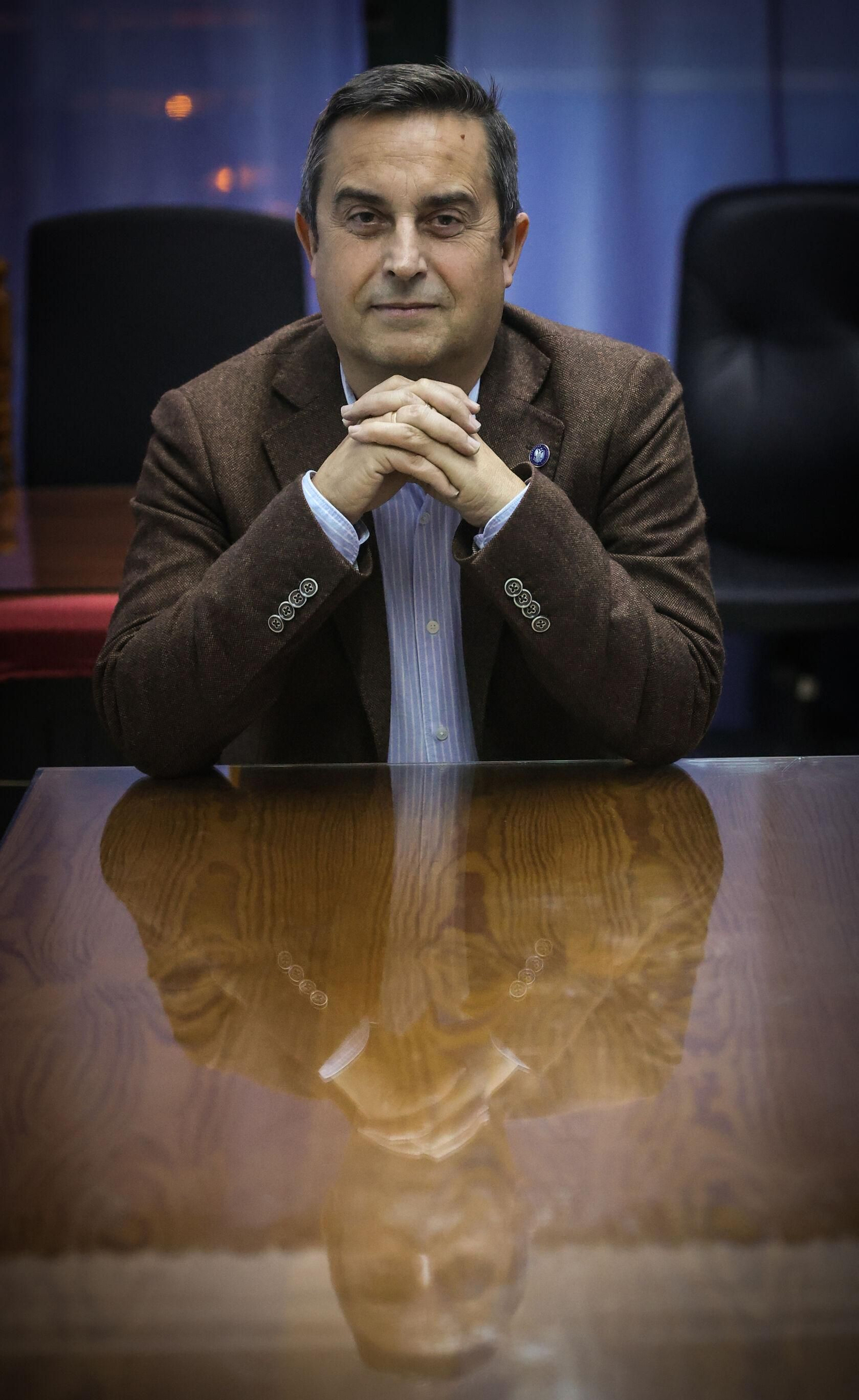 Juan Antonio Marchal, tras la entrevista.