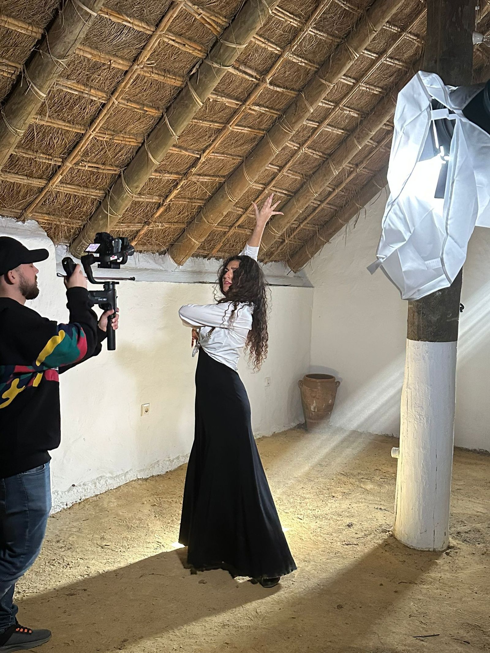 Momento de la grabación en el Centro de la Mayetería, en Rota.