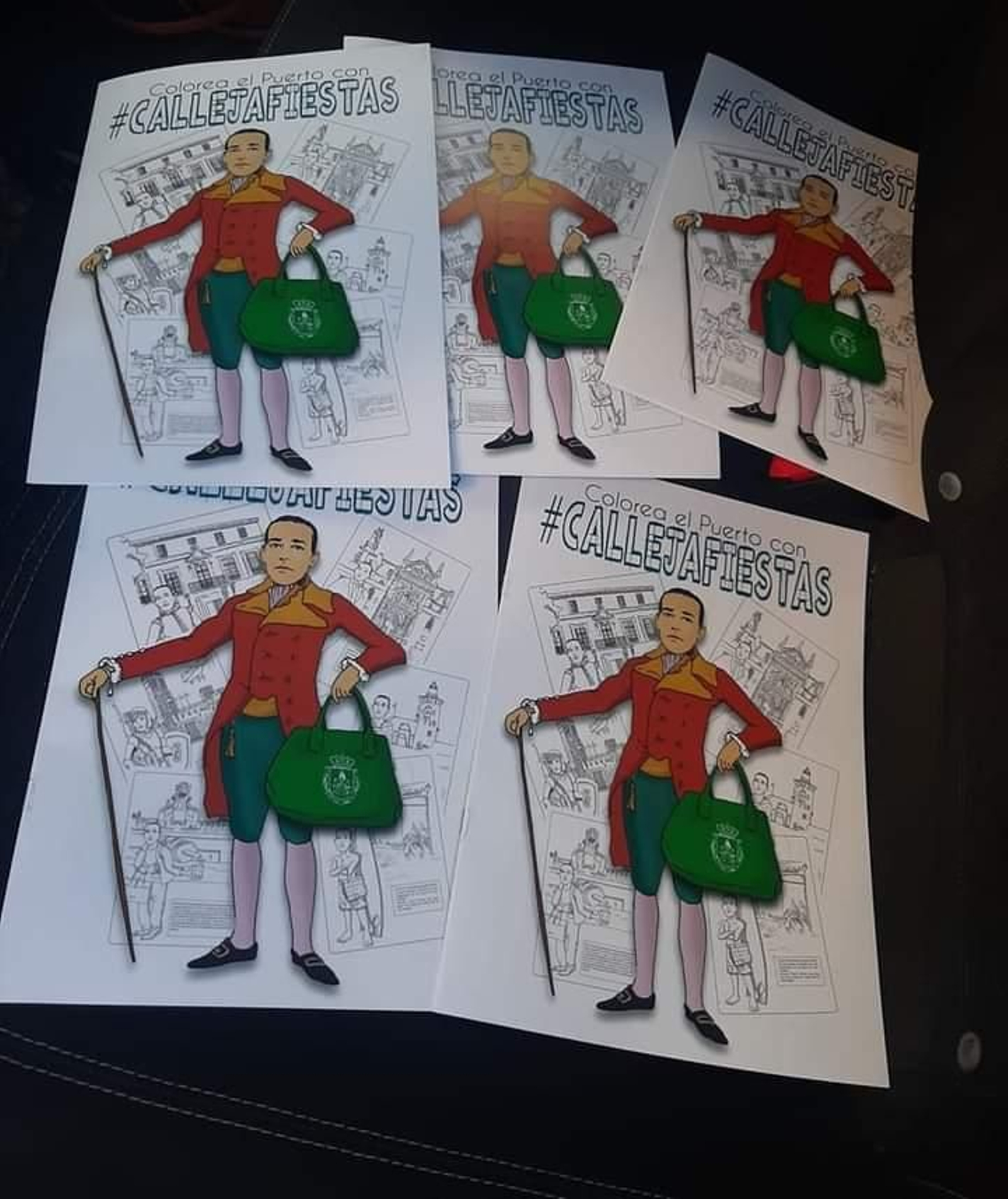 Un cuadernillo de colorear, el último invento promocional de Calleja.