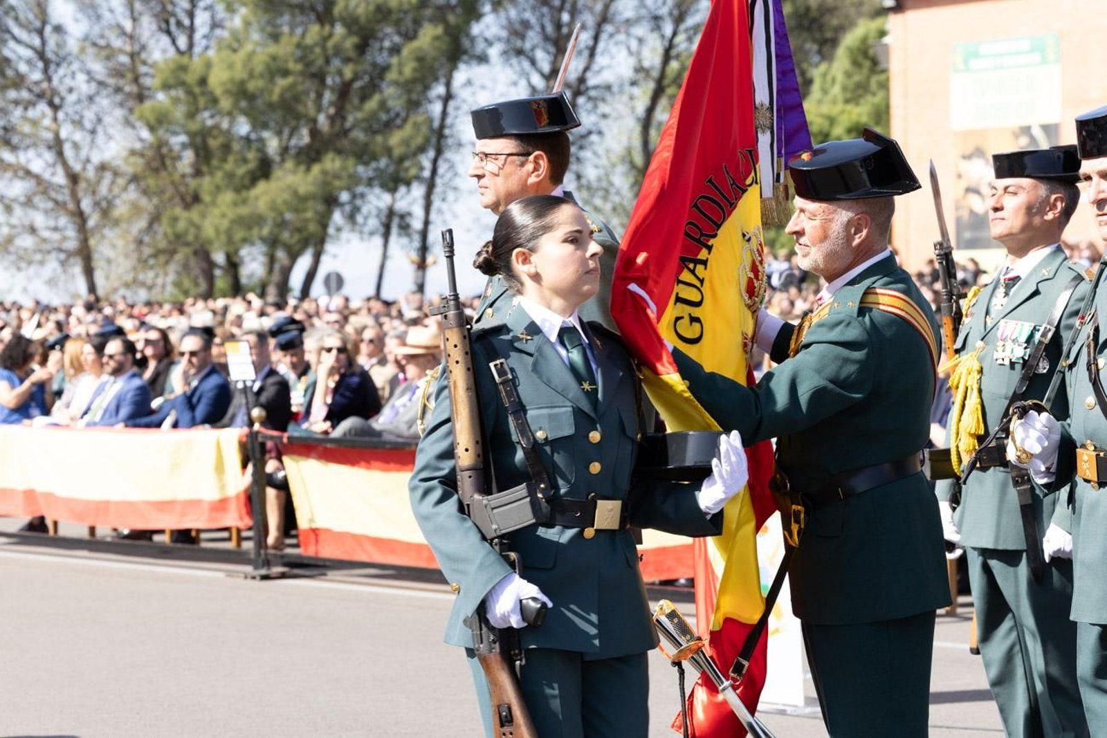 Acto de jura de bandera de la 130ª promoción de guardias civiles de la Academia de Baeza