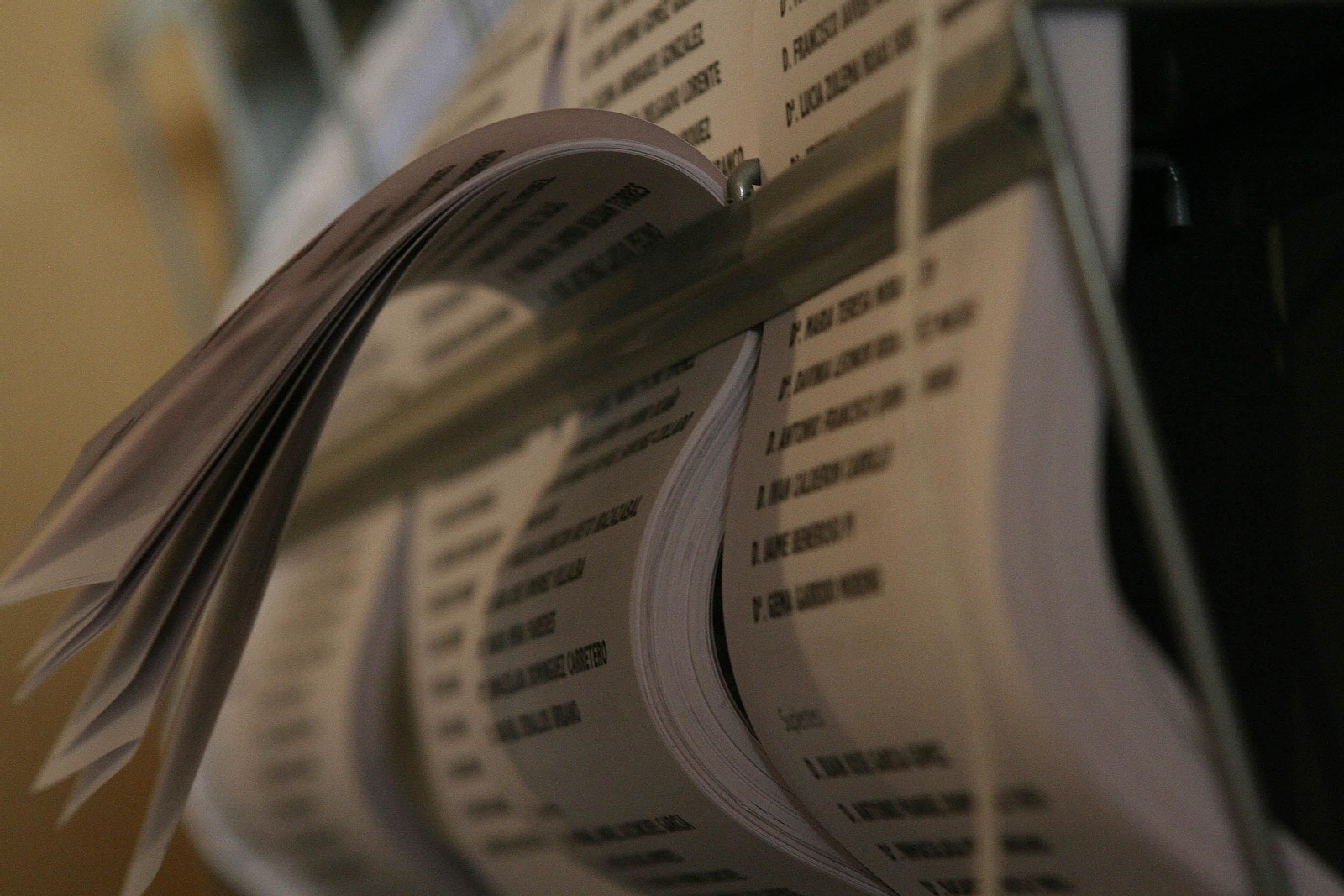 Imagen de archivo de papeletas en un proceso electoral.