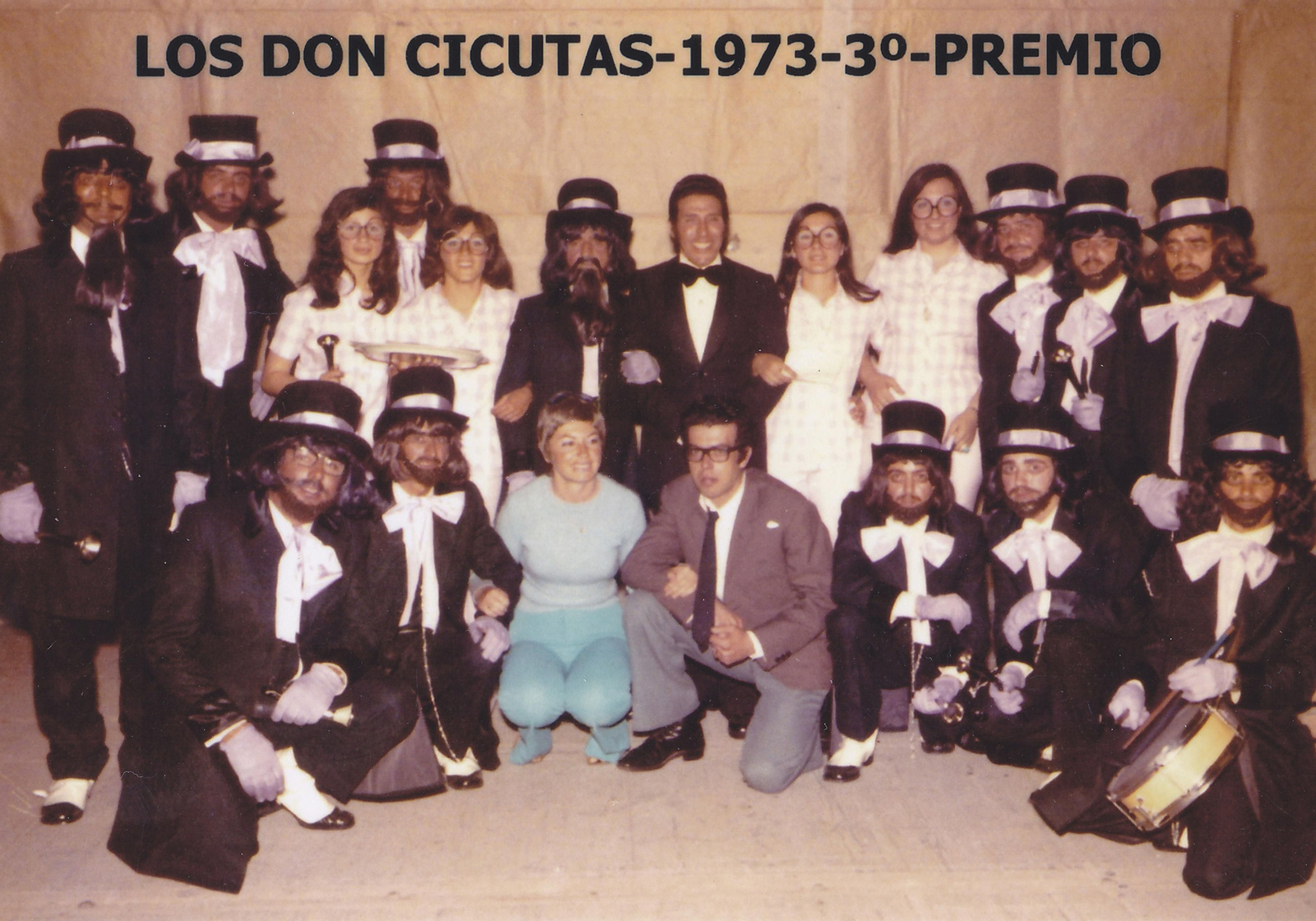 La chirigota 'Los Don Cicuta', tercer premio de 1973.