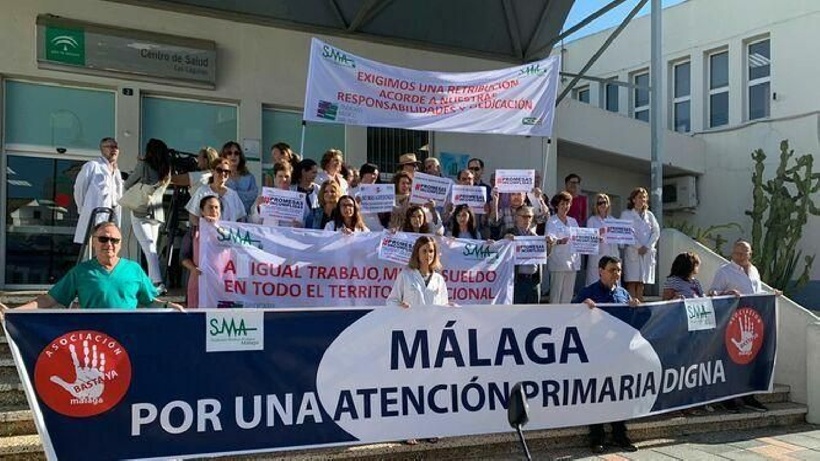 Una de las concentraciones de médicos llevadas a cabo en Málaga.