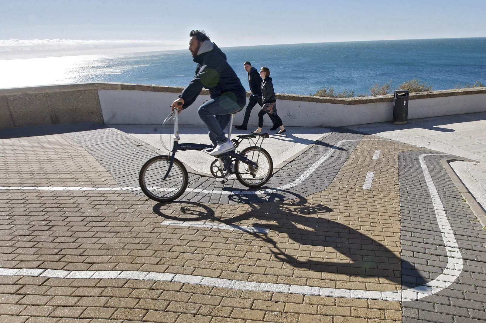 Un tramo del actual carril bici que discurre por el Campo del Sur.