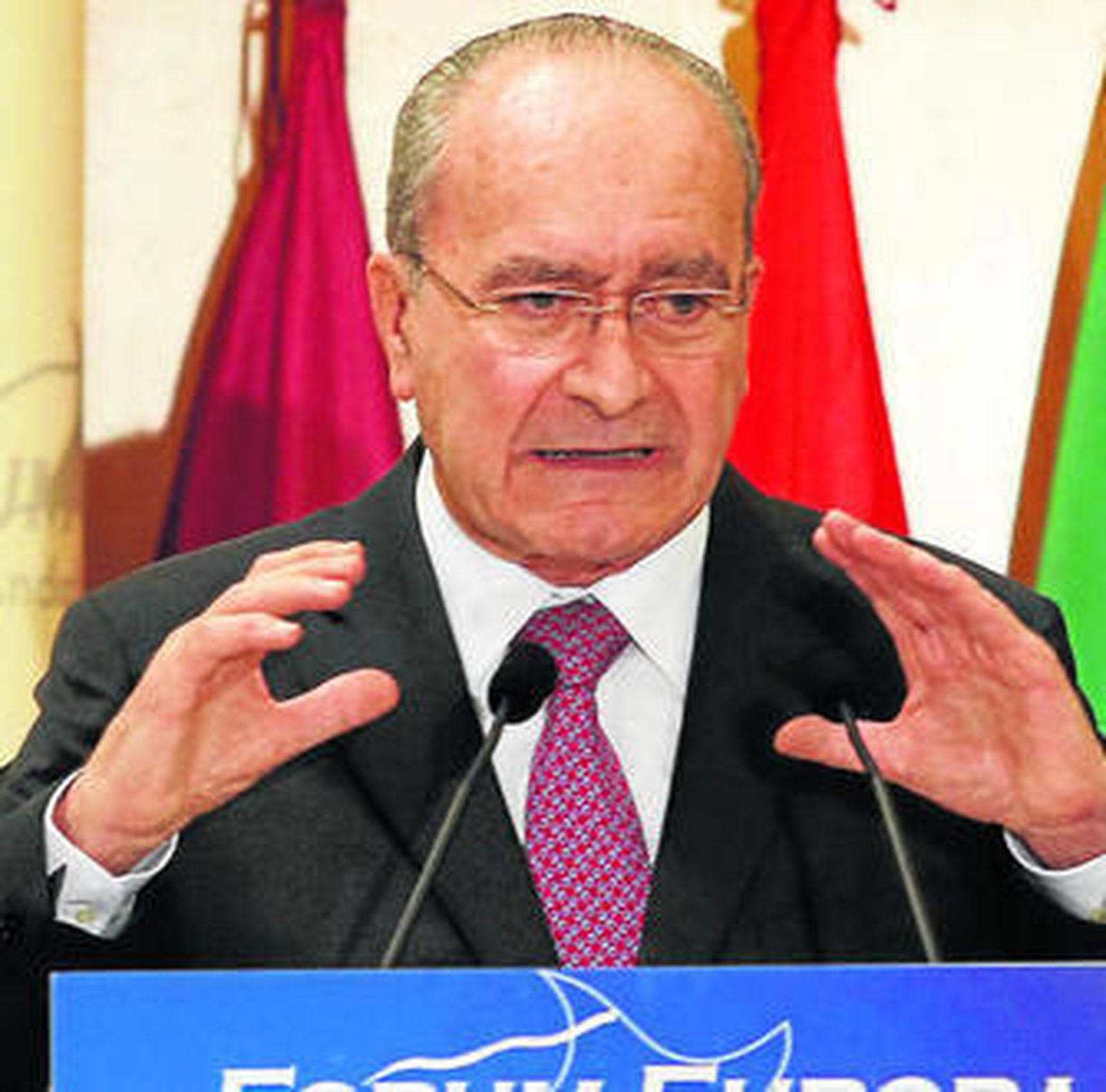 El alcalde de Málaga, Francisco de la Torre, ayer en un foro.