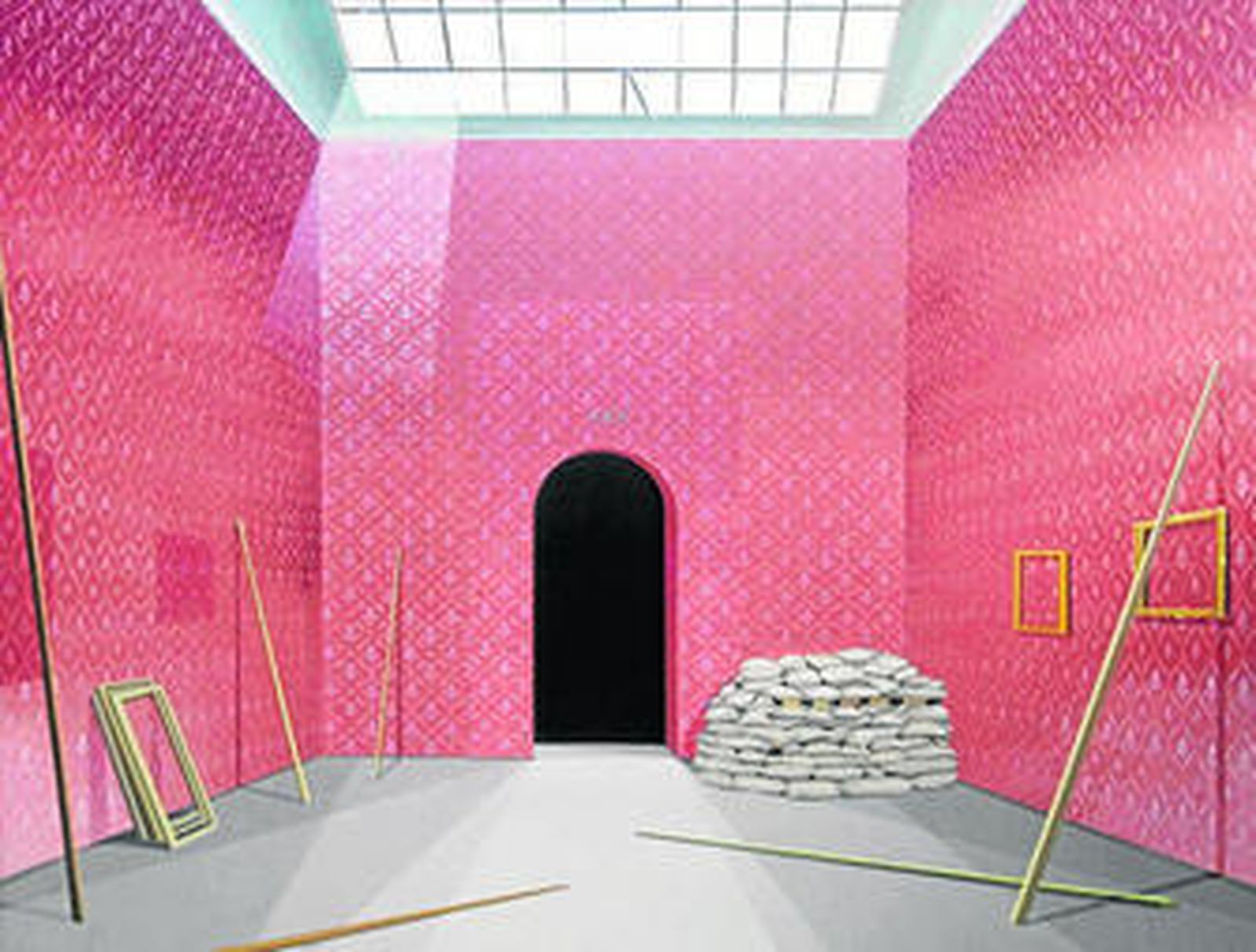 Salas de museo vacías sirven de metáfora para la crisis de la cultura.