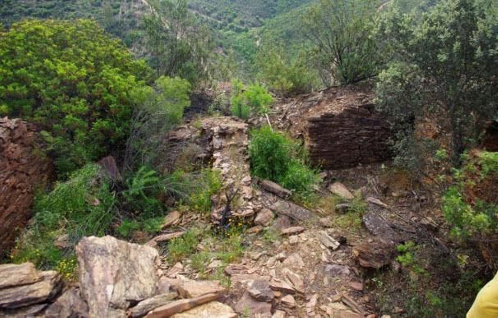 Los restos de la fortificación romana en El Campillo