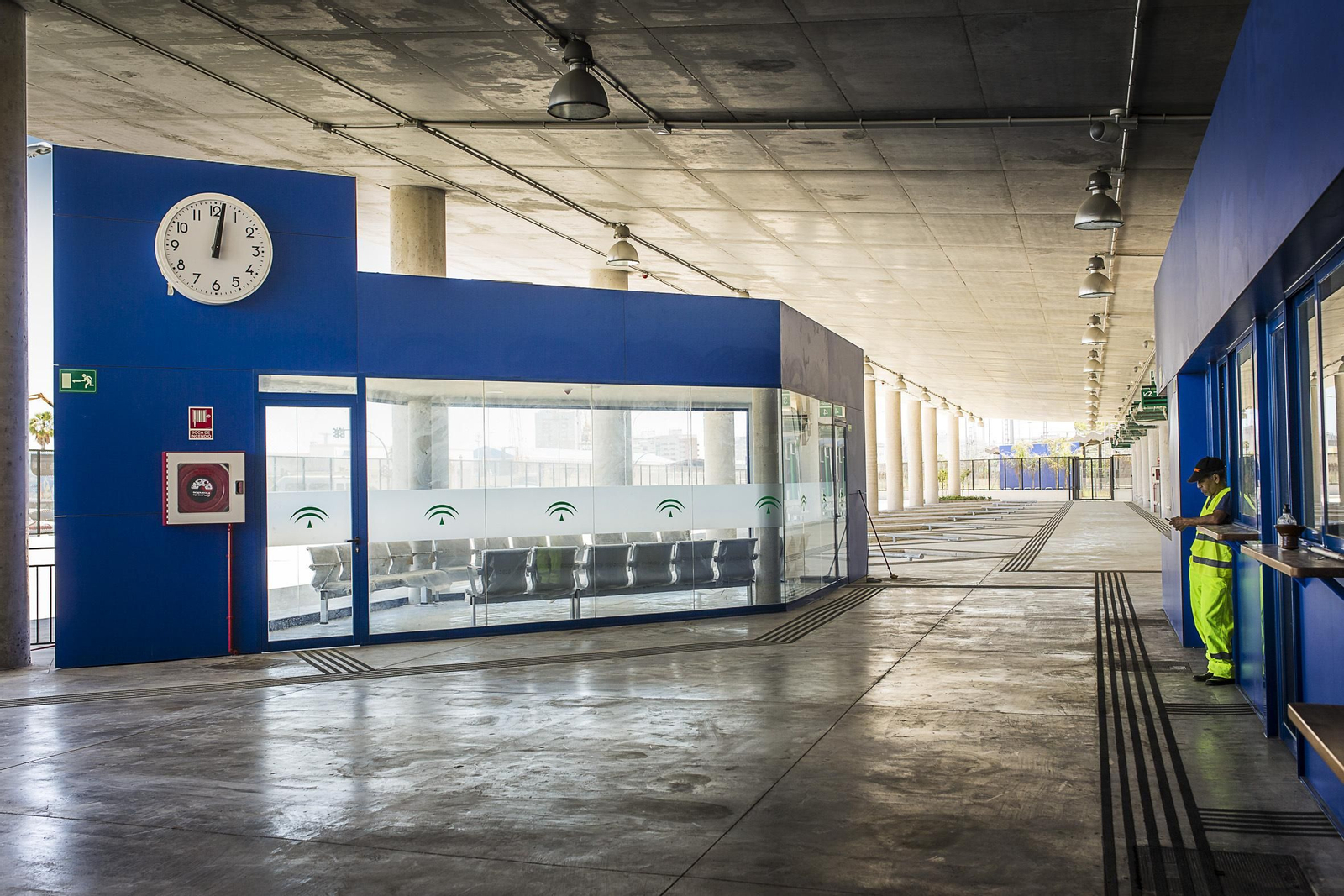 Estado del interior de la nueva terminal de autobuses interurbanos, cuyas obras acabaron a finales de 2015.