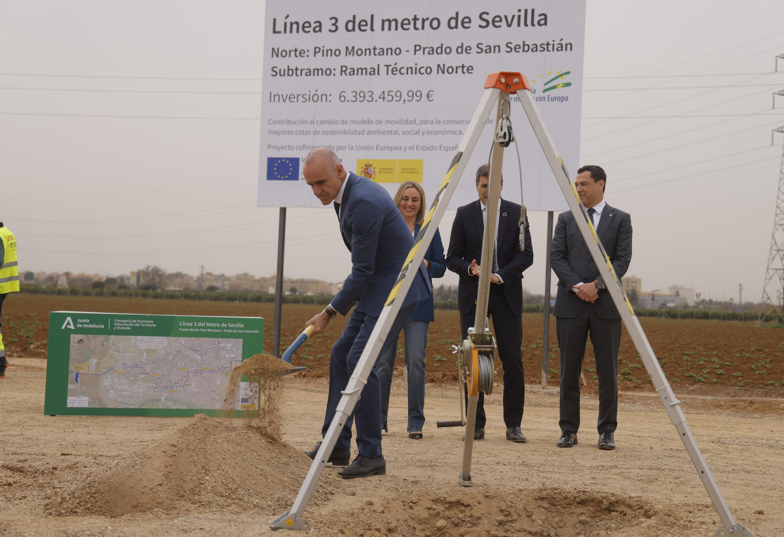 Primera piedra de la línea 3 del Metro de Sevilla, todas las imágenes