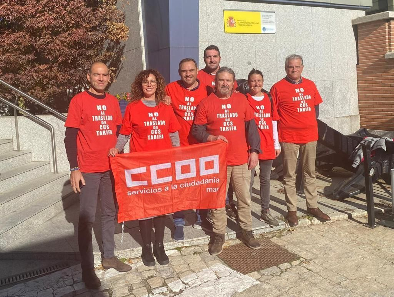 La protesta de la sección sindical de CCOO en Madrid.