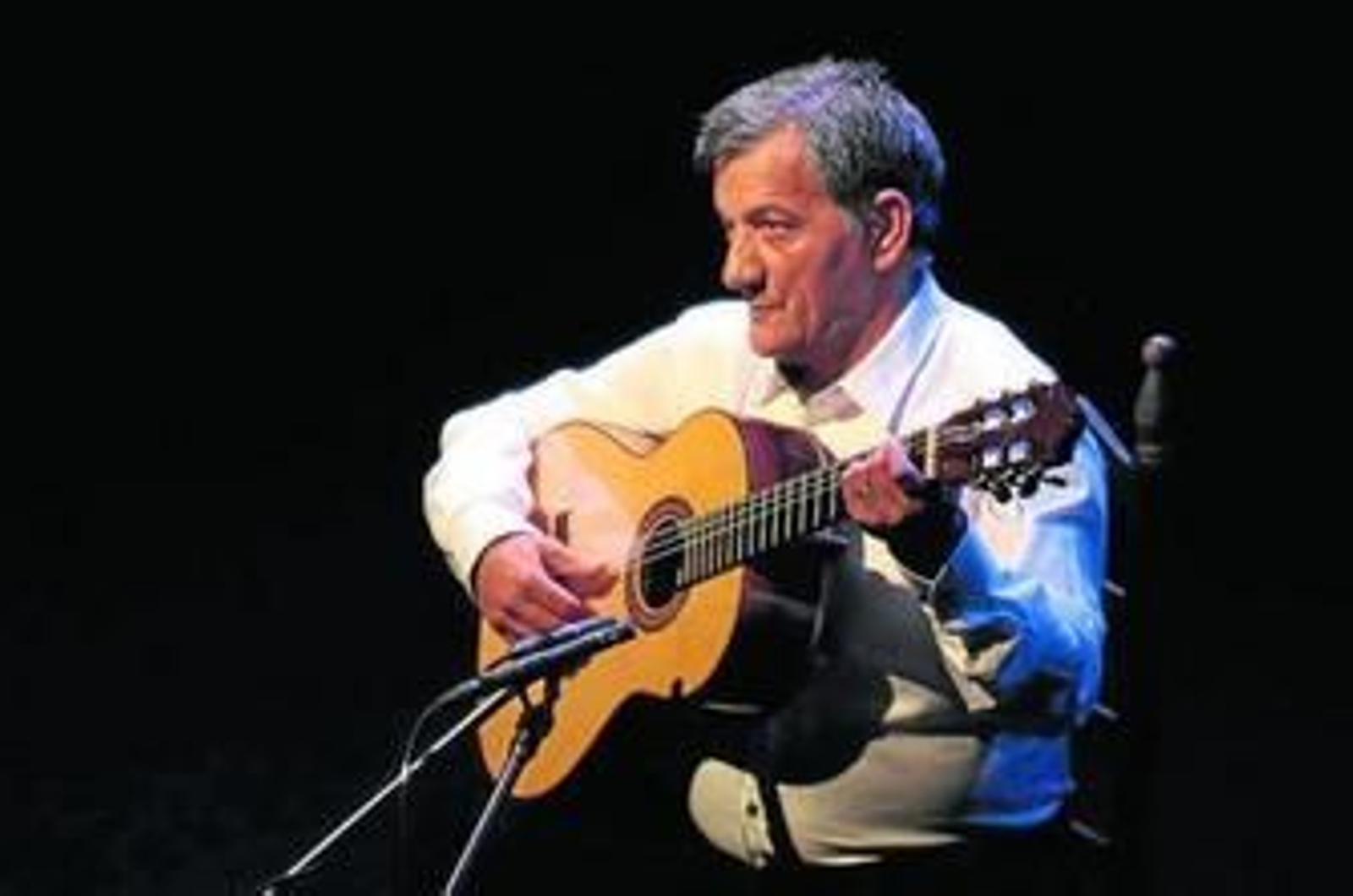 Niño Miguel, en un momento de su concierto de ayer, celebrado en el Teatro Central.