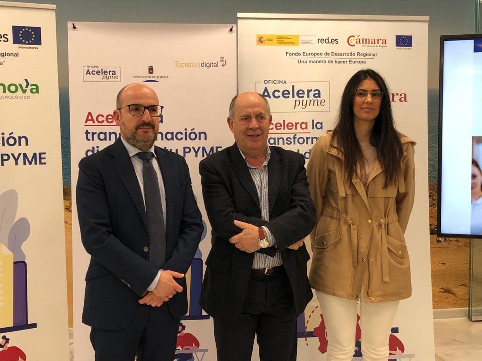 Francisco Álvarez, Víctor Cruz y Lorena Galán