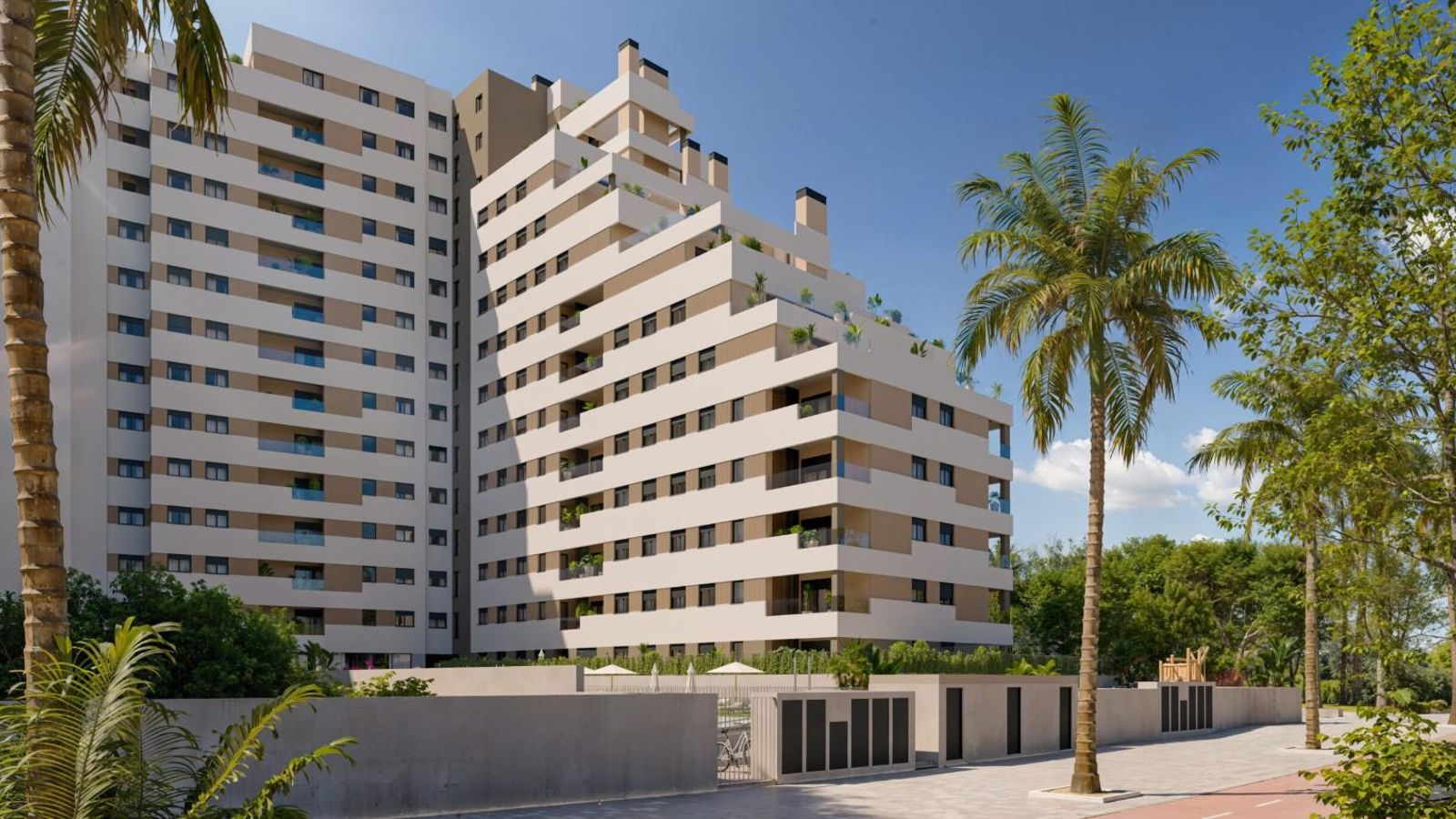 Recreación virtual de la urbanización Célere Nervión