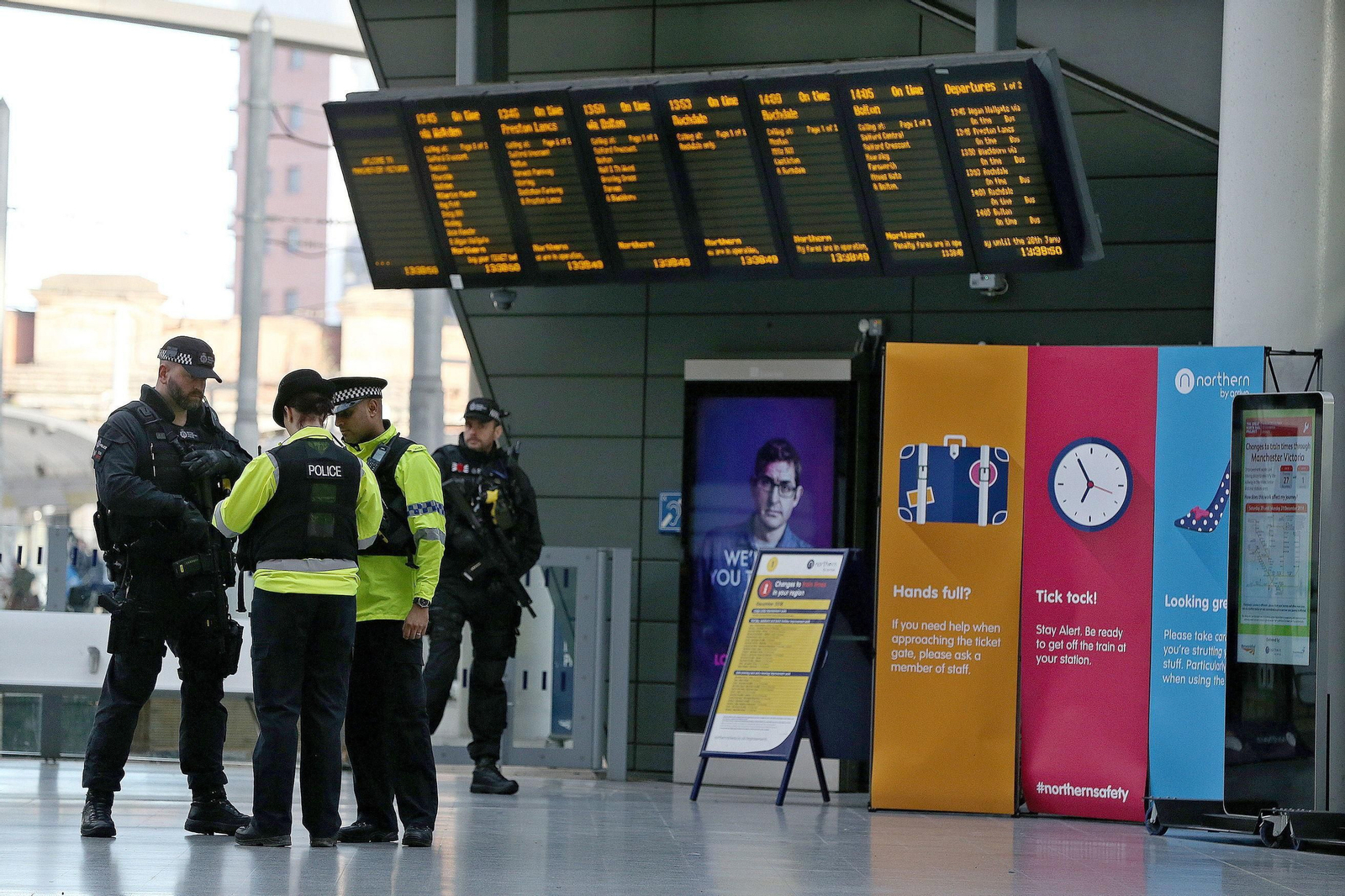 La estación Victoria Metrolink de Manchester donde se produjo el triple apuñalamiento