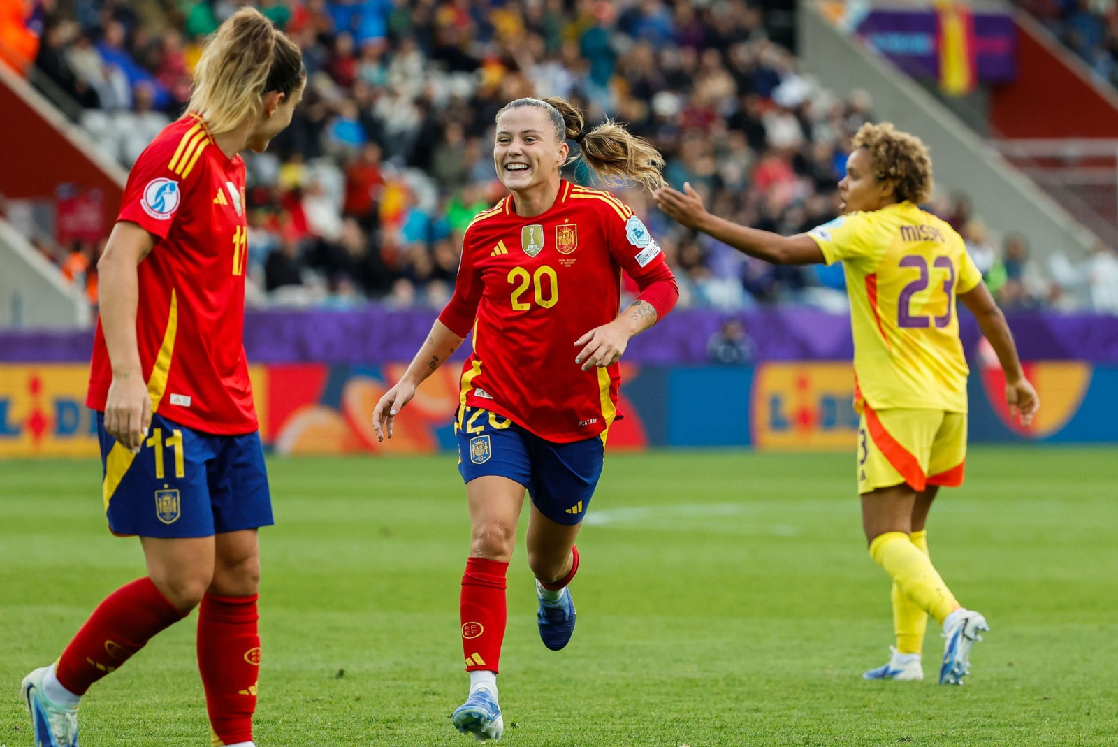 Las fotos de la goleada de España sobre Bélgica en la Eurocopa femenina