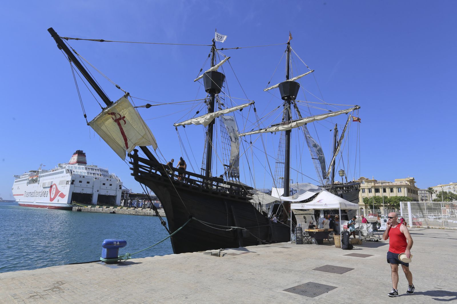 Las fotos de la nao 'Victoria' en el puerto de Málaga