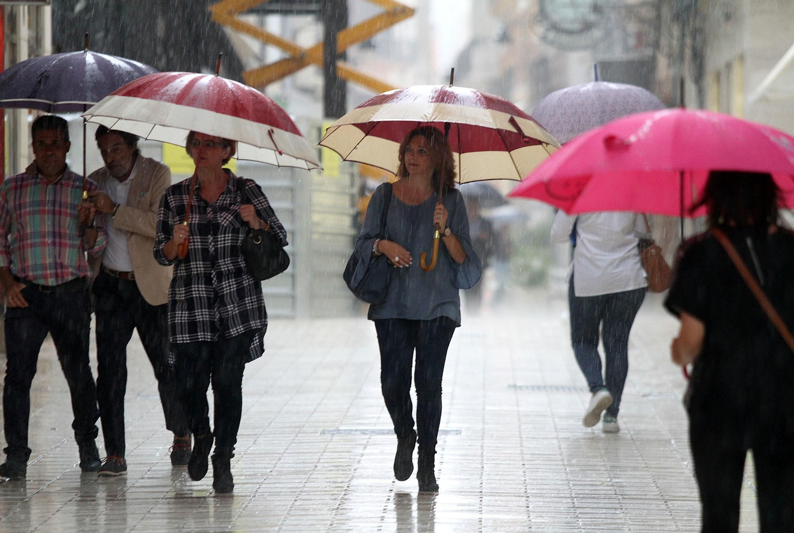 Imágenes del temporal de lluvia en Huelva.