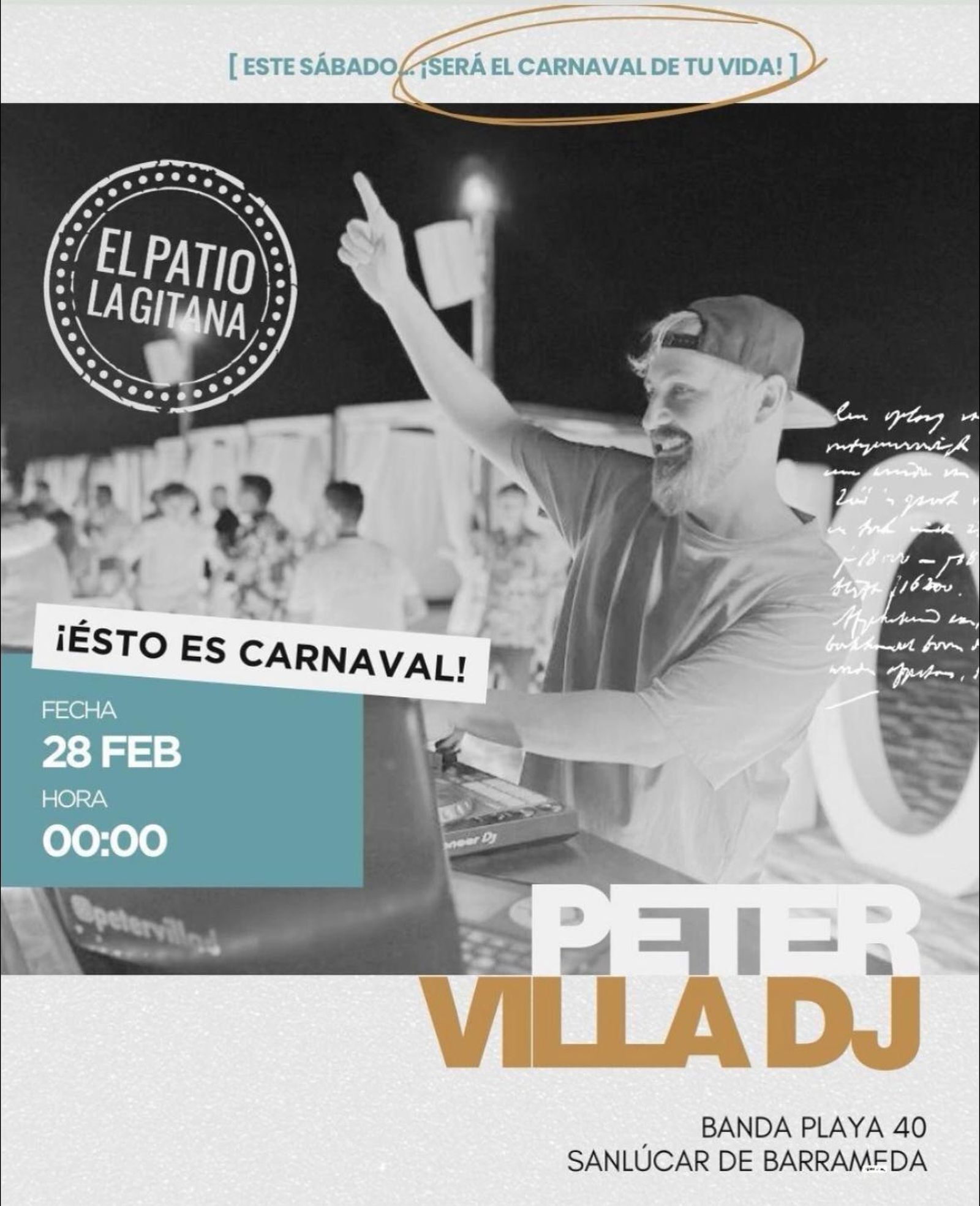 Peter Villa Dj, en El Patio La Gitana. Sanlúcar.